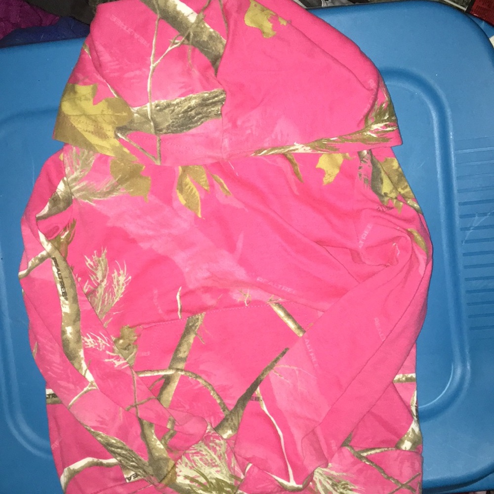 Pink camo hoodie
